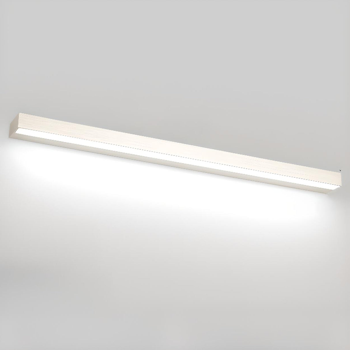 Modern Rectangular Black Bathroom LED Vanity Light Image - 9