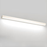 Modern Rectangular Black Bathroom LED Vanity Light Image - 9