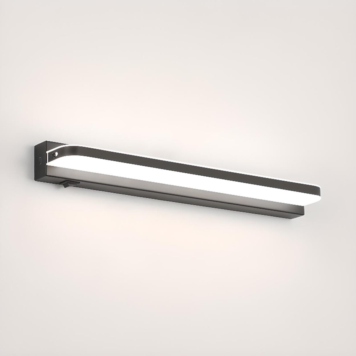 Modern Rectangular Black LED Vanity Wall Light Image - 12