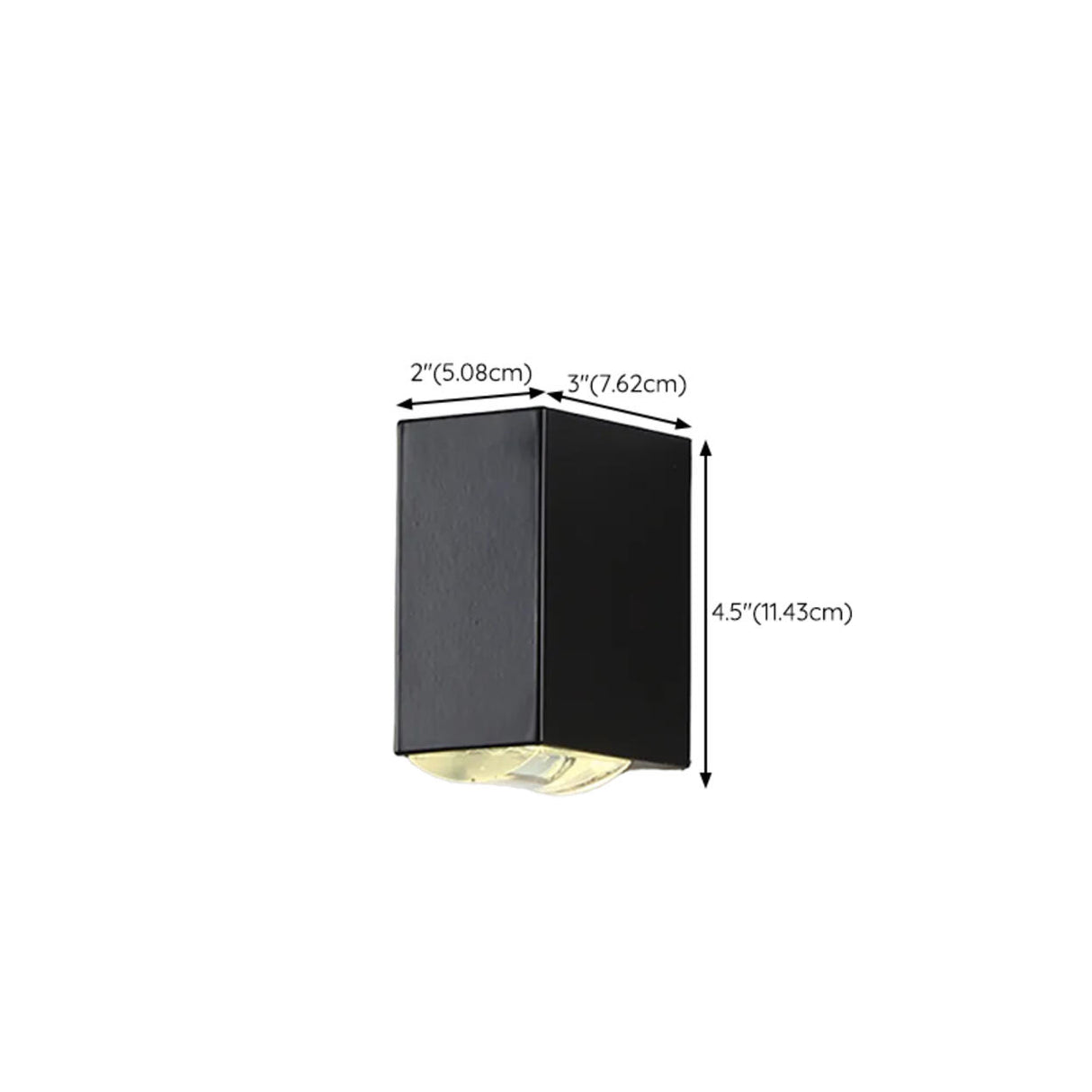 Modern Rectangular Black Outdoor Up Down Wall Light Image - 16