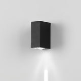 Modern Rectangular Black Outdoor Up Down Wall Light Image - 3