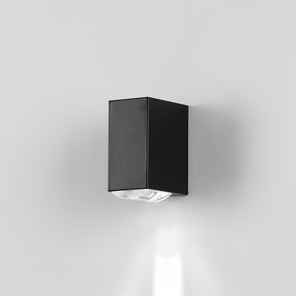 Modern Rectangular Black Outdoor Up Down Wall Light Image - 7