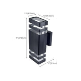 Modern Rectangular Black Outdoor Wall Light Image - 22