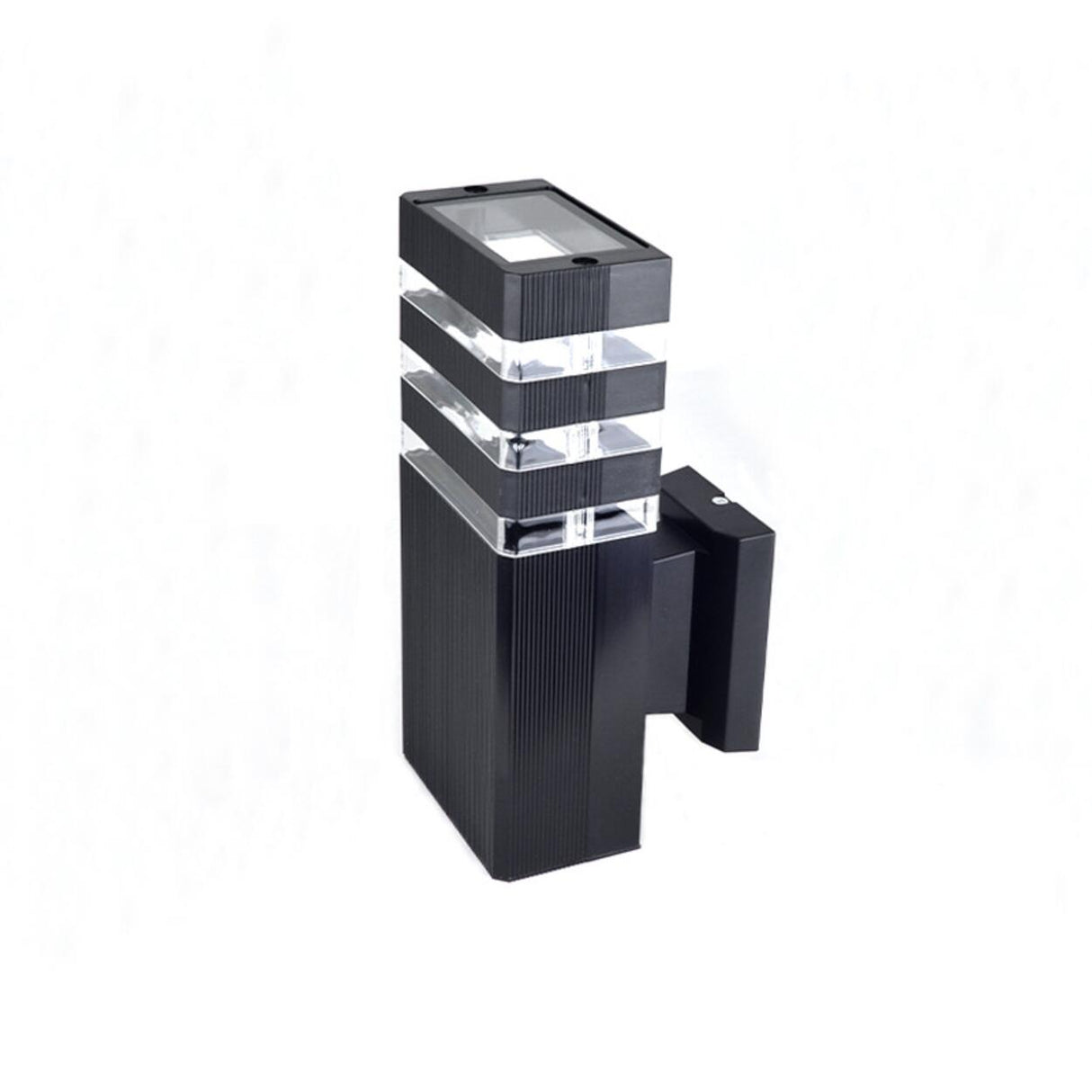 Modern Rectangular Black Outdoor Wall Light Image - 9