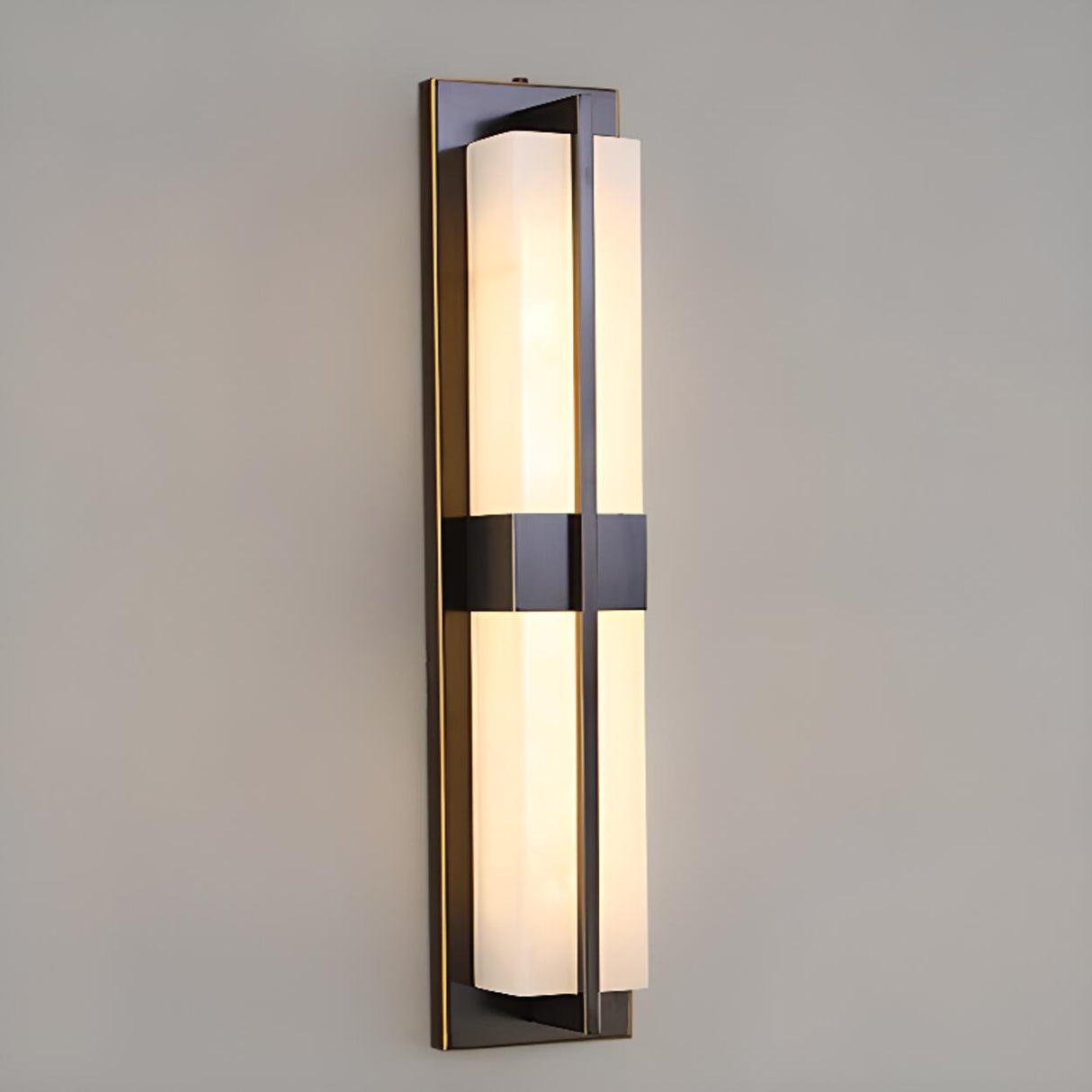 Modern Rectangular Black Vertical Wall Sconce  Image - 12