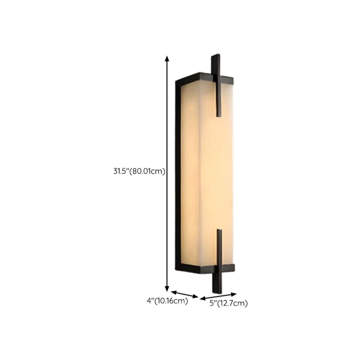 Modern Rectangular Black Vertical Wall Sconce  Image - 29