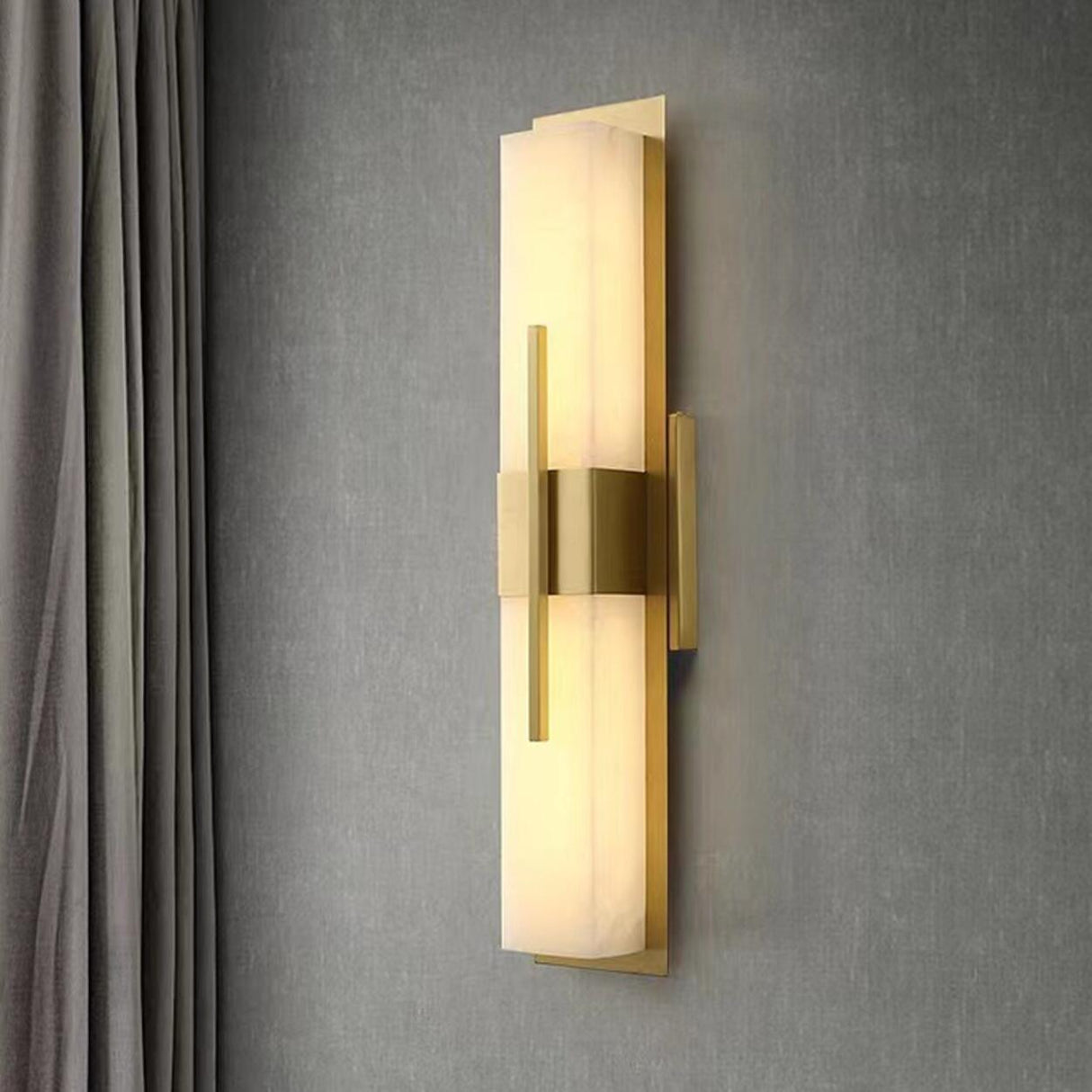 Modern Rectangular Black Vertical Wall Sconce  Image - 4