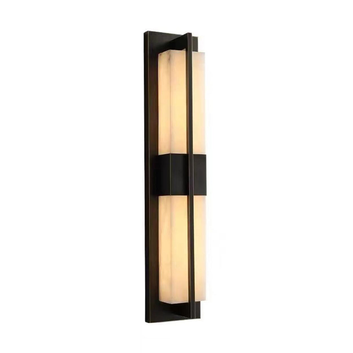 Modern Rectangular Black Vertical Wall Sconce  Image - 5