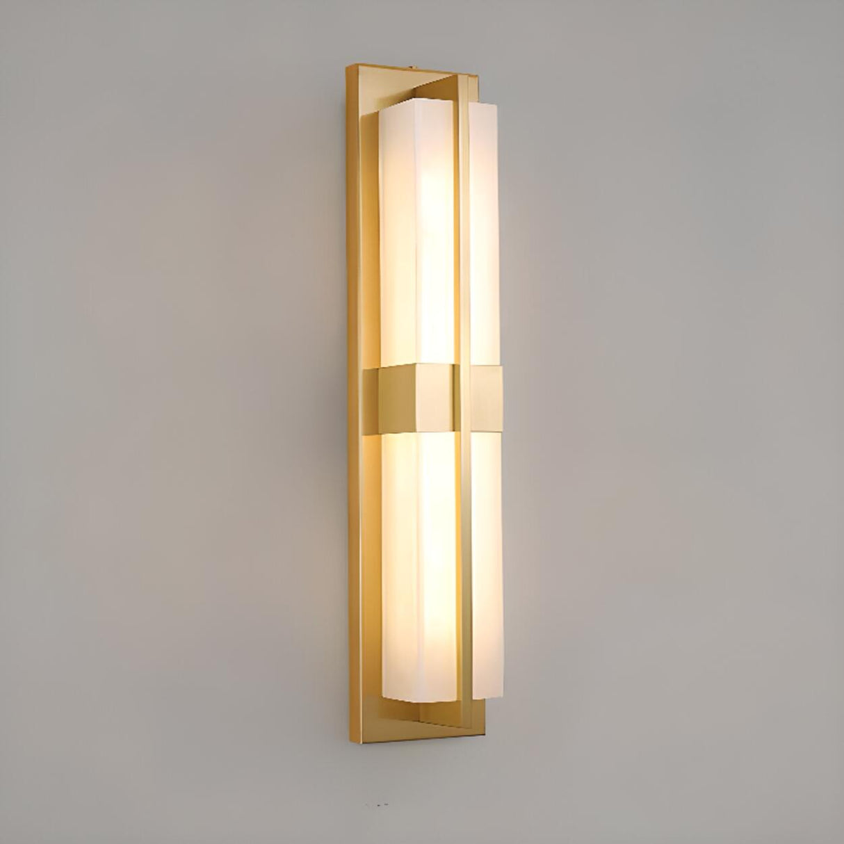 Modern Rectangular Black Vertical Wall Sconce  Image - 8