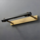 Modern Rectangular Brass Black Finish Vanity Light Image - 11