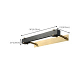 Modern Rectangular Brass Black Finish Vanity Light Image - 14