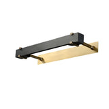 Modern Rectangular Brass Black Finish Vanity Light Image - 7