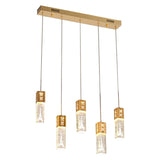 Modern Rectangular Bubble Glass Island Ceiling Light Image - 12