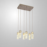 Modern Rectangular Bubble Glass Island Ceiling Light Image - 15