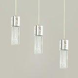 Modern Rectangular Bubble Glass Island Ceiling Light Image - 17