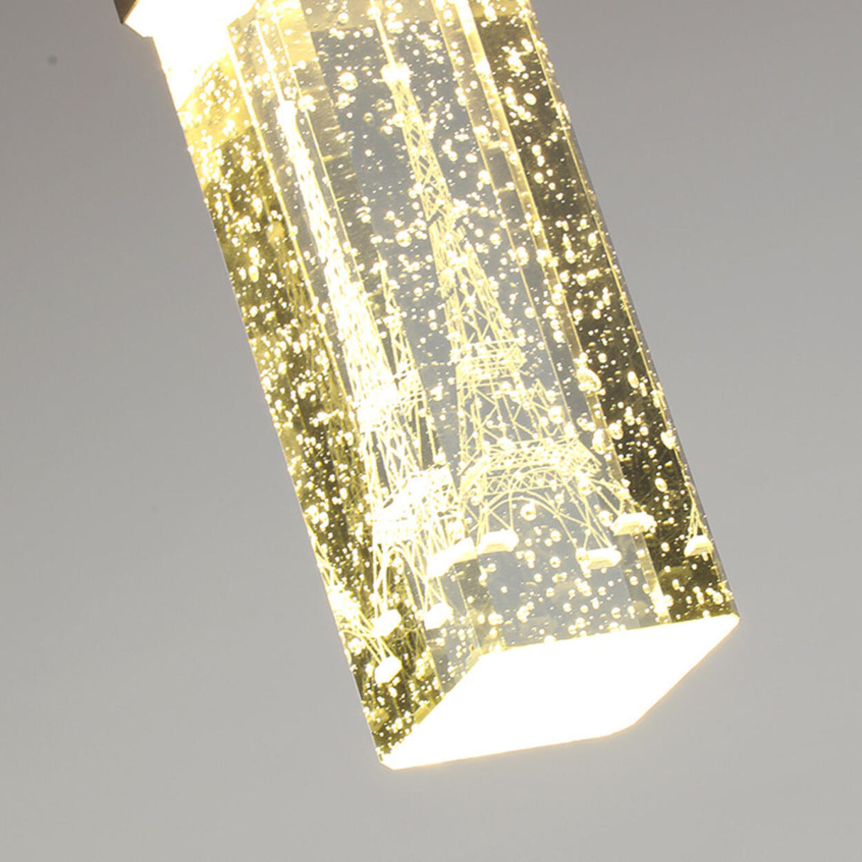 Modern Rectangular Bubble Glass Island Ceiling Light Image - 19