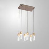 Modern Rectangular Bubble Glass Island Ceiling Light Image - 21