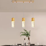 Modern Rectangular Bubble Glass Island Ceiling Light Image - 24