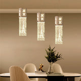 Modern Rectangular Bubble Glass Island Ceiling Light Image - 4