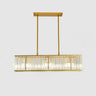 Modern Rectangular Crystal Island Chandelier Light Image - 3