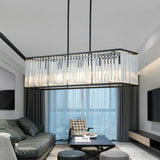 Modern Rectangular Crystal Island Chandelier Light Image - 6