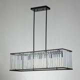 Modern Rectangular Crystal Island Chandelier Light Image - 9