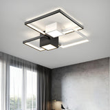 Modern Rectangular Flush Mount Light Living Room Image - 2