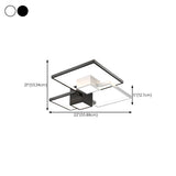 Modern Rectangular Flush Mount Light Living Room #size