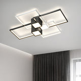 Modern Rectangular Flush Mount Light Living Room Image - 4