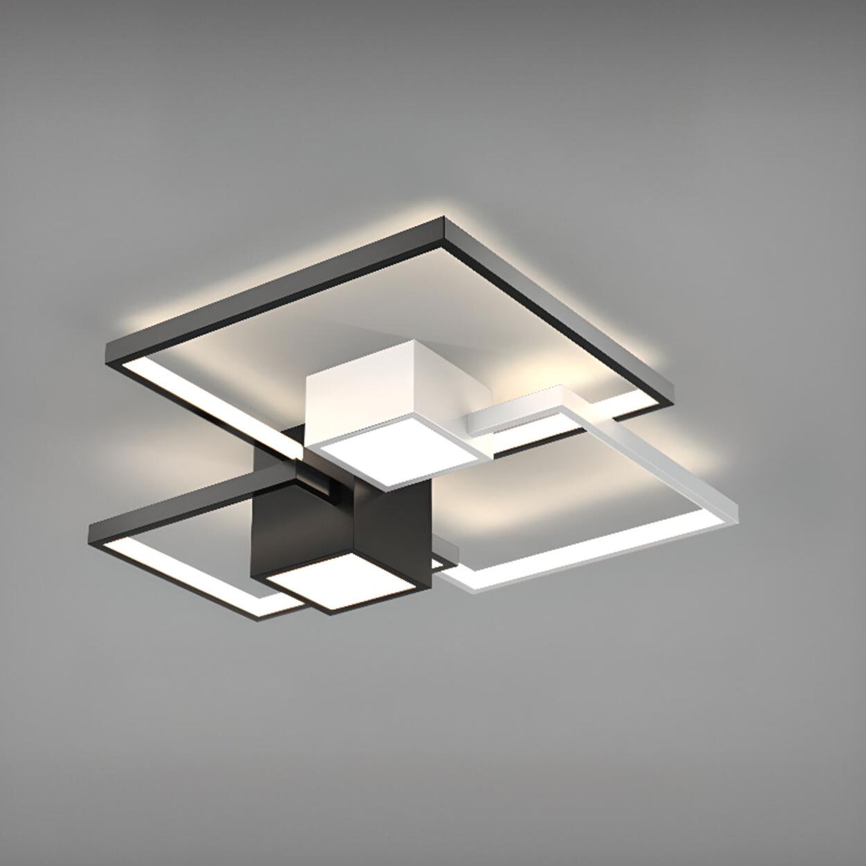 Modern Rectangular Flush Mount Light Living Room Image - 7