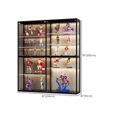 Modern Rectangular Glass Curio Display Cabinet White Image - 11