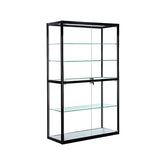 Modern Rectangular Glass Glass Curio Display Cabinet Image - 10