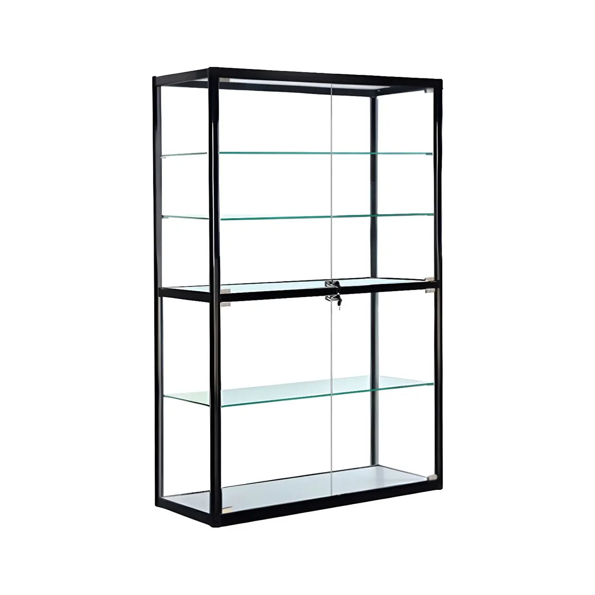 Modern Rectangular Glass Glass Curio Display Cabinet Image - 13