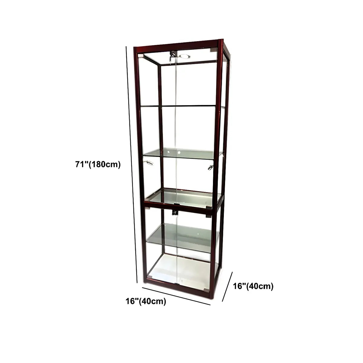 Modern Rectangular Glass Glass Curio Display Cabinet 