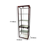 Modern Rectangular Glass Glass Curio Display Cabinet #size