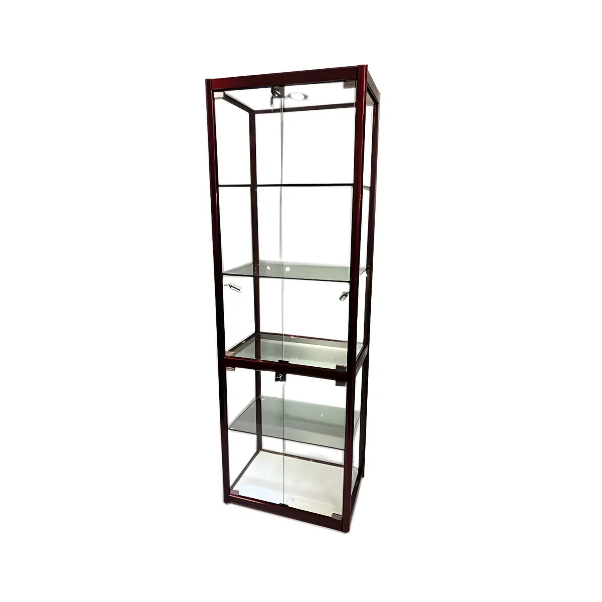 Modern Rectangular Glass Glass Curio Display Cabinet Image - 2