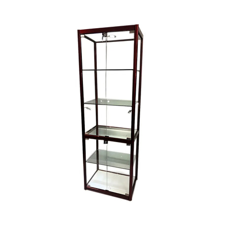 Modern Rectangular Glass Glass Curio Display Cabinet Image - 2