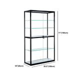 Modern Rectangular Glass Glass Curio Display Cabinet Image - 20