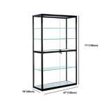 Modern Rectangular Glass Glass Curio Display Cabinet Image - 21