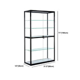 Modern Rectangular Glass Glass Curio Display Cabinet Image - 22