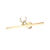 Modern Rectangular Gold Antler Vanity Wall Light Image - 5