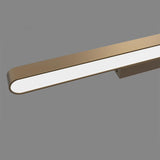 Modern Rectangular Gold Bathroom Vanity LED Light Image - 10