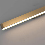 Modern Rectangular Gold Bathroom Vanity LED Light Image - 11