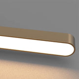 Modern Rectangular Gold Bathroom Vanity LED Light Image - 9