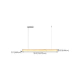 Modern Rectangular  Kitchen Island LED Ceiling Light #size