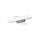 Modern Rectangular LED Bathroom Vanity Mirror Light #size