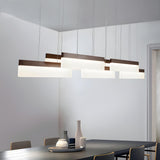 Modern Rectangular LED Linear Island Dining Room Chandelier Image - 1