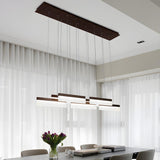 Modern Rectangular LED Linear Island Dining Room Chandelier Image - 3