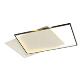 Minimalist Black Rectangular LED Flush Mount Fixture Image - 10