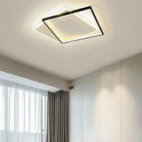 Minimalist Black Rectangular LED Flush Mount Fixture Image - 4